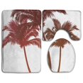 thumbnail image 1 of PUDMAD Coconut 3 Piece Bathroom Rugs Set Bath Rug Contour Mat and Toilet Lid Cover, 1 of 2