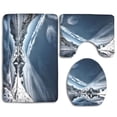 thumbnail image 1 of PUDMAD Cold Winter Snow Lake 3 Piece Bathroom Rugs Set Bath Rug Contour Mat and Toilet Lid Cover, 1 of 2
