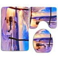 thumbnail image 1 of PUDMAD Cold Wonderful Sun Ice Tree Sky Splendor 3 Piece Bathroom Rugs Set Bath Rug Contour Mat and Toilet Lid Cover, 1 of 2