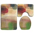 thumbnail image 1 of PUDMAD Color Patterns 3 Piece Bathroom Rugs Set Bath Rug Contour Mat and Toilet Lid Cover, 1 of 2