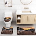 thumbnail image 1 of PUDMAD Colorado Mountain Pass 3 Piece Bathroom Rugs Set Bath Rug Contour Mat and Toilet Lid Cover, 1 of 2