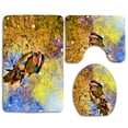 thumbnail image 1 of PUDMAD Colorful Eagle Birds Swim On River Fall 3 Piece Bathroom Rugs Set Bath Rug Contour Mat and Toilet Lid Cover, 1 of 2