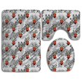 thumbnail image 1 of PUDMAD Colorful Motorcycle Scooter 3 Piece Bathroom Rugs Set Bath Rug Contour Mat and Toilet Lid Cover, 1 of 2