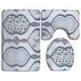 thumbnail image 1 of PUDMAD Colorful Vintage Ceramic Tiles Wall Digital Tiles 3 Piece Bathroom Rugs Set Bath Rug Contour Mat and Toilet Lid Cover, 1 of 2