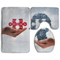 thumbnail image 1 of PUDMAD Concept Business Training Skill Development Symbol As Human Holding Puzzle Piece 3 Piece Bathroom Rugs Set Bath Rug Contour Mat and Toilet Lid Cover, 1 of 2