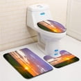thumbnail image 1 of PUDMAD Conisholme Wind Farm at Sunset 3 Piece Bathroom Rugs Set Bath Rug Contour Mat and Toilet Lid Cover, 1 of 2