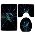 thumbnail image 1 of PUDMAD Connection Line 3 Piece Bathroom Rugs Set Bath Rug Contour Mat and Toilet Lid Cover, 1 of 2