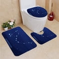thumbnail image 1 of PUDMAD Constellation Draco Dragon Night Star Sky 3 Piece Bathroom Rugs Set Bath Rug Contour Mat and Toilet Lid Cover, 1 of 2