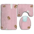 thumbnail image 1 of PUDMAD Cookie 3 Piece Bathroom Rugs Set Bath Rug Contour Mat and Toilet Lid Cover, 1 of 2