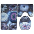 thumbnail image 1 of PUDMAD Cool Donut 3 Piece Bathroom Rugs Set Bath Rug Contour Mat and Toilet Lid Cover, 1 of 2