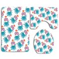 thumbnail image 1 of PUDMAD Cool Fruit Leaf Lips 3 Piece Bathroom Rugs Set Bath Rug Contour Mat and Toilet Lid Cover, 1 of 2