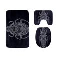 thumbnail image 1 of PUDMAD Cool Sashimi 3 Piece Bathroom Rugs Set Bath Rug Contour Mat and Toilet Lid Cover, 1 of 2