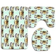 thumbnail image 1 of PUDMAD Cool Tigers 3 Piece Bathroom Rugs Set Bath Rug Contour Mat and Toilet Lid Cover, 1 of 2