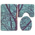 thumbnail image 1 of PUDMAD Cool Tree in Winter Printing 3 Piece Bathroom Rugs Set Bath Rug Contour Mat and Toilet Lid Cover, 1 of 2