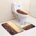 thumbnail image 1 of PUDMAD Copenhagen City Center at Sunset Copenhagen Denmark 3 Piece Bathroom Rugs Set Bath Rug Contour Mat and Toilet Lid Cover, 1 of 2