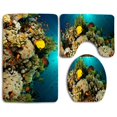 thumbnail image 1 of PUDMAD Coral Reef 3 Piece Bathroom Rugs Set Bath Rug Contour Mat and Toilet Lid Cover, 1 of 2