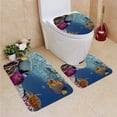 thumbnail image 1 of PUDMAD Coral Reef Underwater Panorama School Colorful Tropical 3 Piece Bathroom Rugs Set Bath Rug Contour Mat and Toilet Lid Cover, 1 of 2