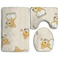 thumbnail image 1 of PUDMAD Corgi Butt Heart Corgi 3 Piece Bathroom Rugs Set Bath Rug Contour Mat and Toilet Lid Cover, 1 of 2