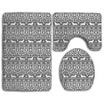 thumbnail image 1 of PUDMAD Corgi Christmas Fair Isle 3 Piece Bathroom Rugs Set Bath Rug Contour Mat and Toilet Lid Cover, 1 of 2