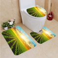 thumbnail image 1 of PUDMAD Corn Field in Sunset 3 Piece Bathroom Rugs Set Bath Rug Contour Mat and Toilet Lid Cover, 1 of 2