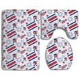 thumbnail image 1 of PUDMAD Costa Rica Football Team 3 Piece Bathroom Rugs Set Bath Rug Contour Mat and Toilet Lid Cover, 1 of 2