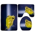 thumbnail image 1 of PUDMAD Cowfish 3 Piece Bathroom Rugs Set Bath Rug Contour Mat and Toilet Lid Cover, 1 of 2