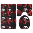 thumbnail image 1 of PUDMAD Crawfish Chef 3 Piece Bathroom Rugs Set Bath Rug Contour Mat and Toilet Lid Cover, 1 of 2