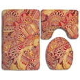 thumbnail image 1 of PUDMAD Crazy 3 Piece Bathroom Rugs Set Bath Rug Contour Mat and Toilet Lid Cover, 1 of 2