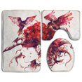 thumbnail image 1 of PUDMAD Creative Play Gorilla 3 Piece Bathroom Rugs Set Bath Rug Contour Mat and Toilet Lid Cover, 1 of 2