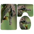 thumbnail image 1 of PUDMAD Crocodile Eating Frog 3 Piece Bathroom Rugs Set Bath Rug Contour Mat and Toilet Lid Cover, 1 of 2