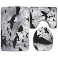 thumbnail image 1 of PUDMAD Crows Ravens Beautiful 3 Piece Bathroom Rugs Set Bath Rug Contour Mat and Toilet Lid Cover, 1 of 2