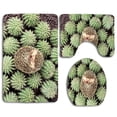 thumbnail image 1 of PUDMAD Cuctus 3 Piece Bathroom Rugs Set Bath Rug Contour Mat and Toilet Lid Cover, 1 of 2