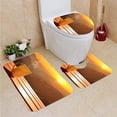 thumbnail image 1 of PUDMAD Cup Coffee 3 Piece Bathroom Rugs Set Bath Rug Contour Mat and Toilet Lid Cover, 1 of 2