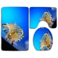 thumbnail image 1 of PUDMAD Curly Jellyfish 3 Piece Bathroom Rugs Set Bath Rug Contour Mat and Toilet Lid Cover, 1 of 2