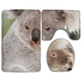 thumbnail image 1 of PUDMAD Cute Australia Koala 3 Piece Bathroom Rugs Set Bath Rug Contour Mat and Toilet Lid Cover, 1 of 2