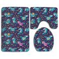 thumbnail image 1 of PUDMAD Cute Cartoon Horse Unicorn 3 Piece Bathroom Rugs Set Bath Rug Contour Mat and Toilet Lid Cover, 1 of 2