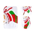 thumbnail image 1 of PUDMAD Cute Cat in Christmas Sock 3 Piece Bathroom Rugs Set Bath Rug Contour Mat and Toilet Lid Cover, 1 of 2
