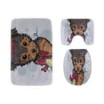 thumbnail image 1 of PUDMAD Cute Christmas Bells 3 Piece Bathroom Rugs Set Bath Rug Contour Mat and Toilet Lid Cover, 1 of 2