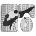 thumbnail image 1 of PUDMAD Cute Dabbing Panda 3 Piece Bathroom Rugs Set Bath Rug Contour Mat and Toilet Lid Cover, 1 of 2