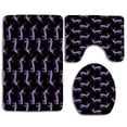 thumbnail image 1 of PUDMAD Cute Deers 3 Piece Bathroom Rugs Set Bath Rug Contour Mat and Toilet Lid Cover, 1 of 2
