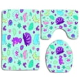 thumbnail image 1 of PUDMAD Cute Dinos Dinosaur 3 Piece Bathroom Rugs Set Bath Rug Contour Mat and Toilet Lid Cover, 1 of 2