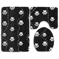 thumbnail image 1 of PUDMAD Cute Dog Paw 3 Piece Bathroom Rugs Set Bath Rug Contour Mat and Toilet Lid Cover, 1 of 2