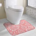 thumbnail image 1 of PUDMAD Cute Dot Shape Love 3 Piece Bathroom Rugs Set Bath Rug Contour Mat and Toilet Lid Cover, 1 of 2