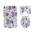 thumbnail image 1 of PUDMAD Cute Fashion Sunglasses 3 Piece Bathroom Rugs Set Bath Rug Contour Mat and Toilet Lid Cover, 1 of 2