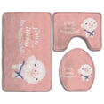 thumbnail image 1 of PUDMAD Cute Pig 3 Piece Bathroom Rugs Set Bath Rug Contour Mat and Toilet Lid Cover, 1 of 2