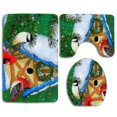 thumbnail image 1 of PUDMAD Cute Sheep 3 Piece Bathroom Rugs Set Bath Rug Contour Mat and Toilet Lid Cover, 1 of 2