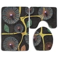 thumbnail image 1 of PUDMAD D Copper Flowers Seamless 3 Piece Bathroom Rugs Set Bath Rug Contour Mat and Toilet Lid Cover, 1 of 2