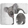 thumbnail image 1 of PUDMAD D Digital Render Cute Koala Isolated 3 Piece Bathroom Rugs Set Bath Rug Contour Mat and Toilet Lid Cover, 1 of 2
