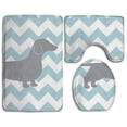 thumbnail image 1 of PUDMAD Dachshund Little Sausages 3 Piece Bathroom Rugs Set Bath Rug Contour Mat and Toilet Lid Cover, 1 of 2