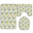 thumbnail image 1 of PUDMAD Daffodil Forget Me Not Flowers and Daffodil Blossom Leaf Bouquet Spring Garden Art 3 Piece Bathroom Rugs Set Bath Rug Contour Mat and Toilet Lid Cover, 1 of 2